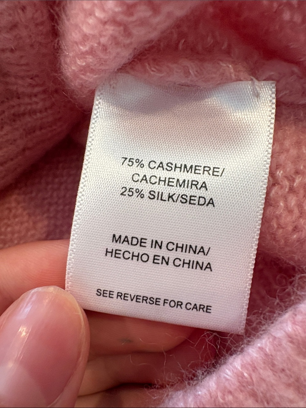 W Cashmere light pink cardigan - Picture 4 of 5